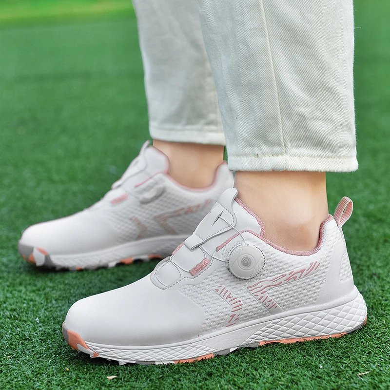 New Golf Shoes Women's Fitness Golf Sports Shoes Outdoor Leisure Lightweight Walking Shoes Women's Sizes 35-40