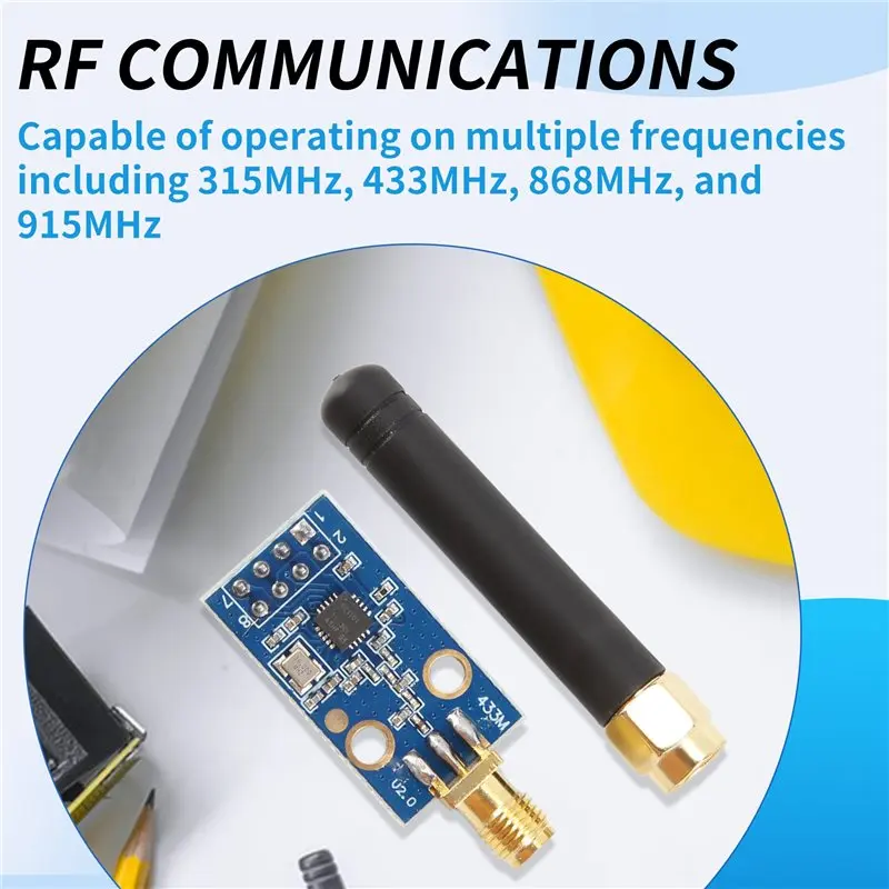 N82R CC1101 무선 모듈(SMA 안테나 포함) 433MHZ용 무선 트랜시버 모듈 신호 강화