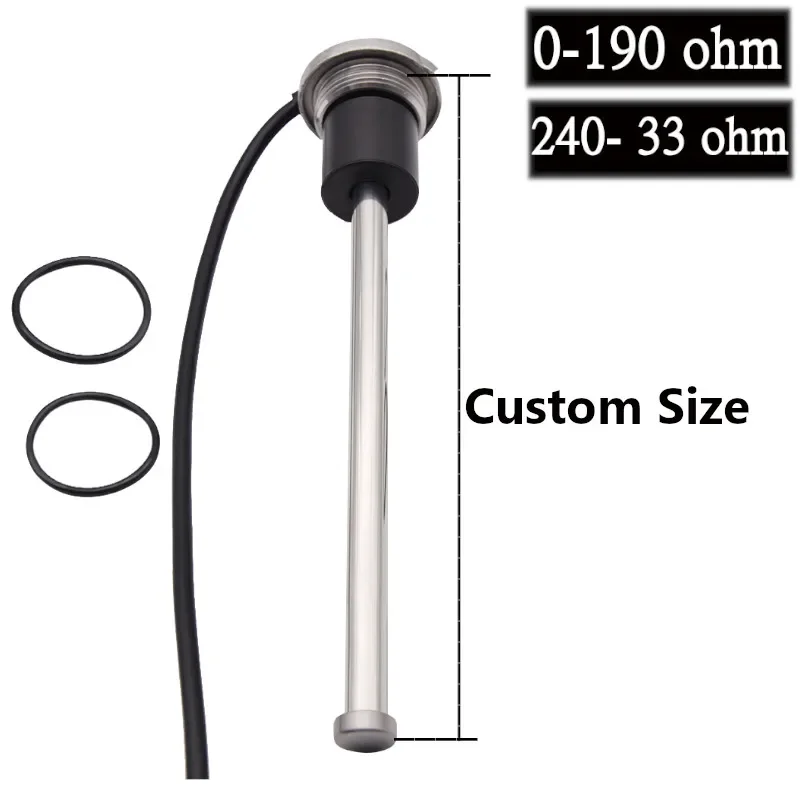 

700mm 750mm 800mm Marine Boat Fuel Level Gauge Sensor for 0-190ohm 240-33ohm Water level Gauge meter auto gauges