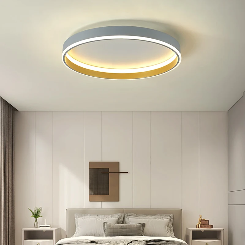 Plafonnier Led circulaire au design nordique minimaliste, design moderne, luminaire décoratif d'intérieur, idéal pour un salon ou une chambre à coucher