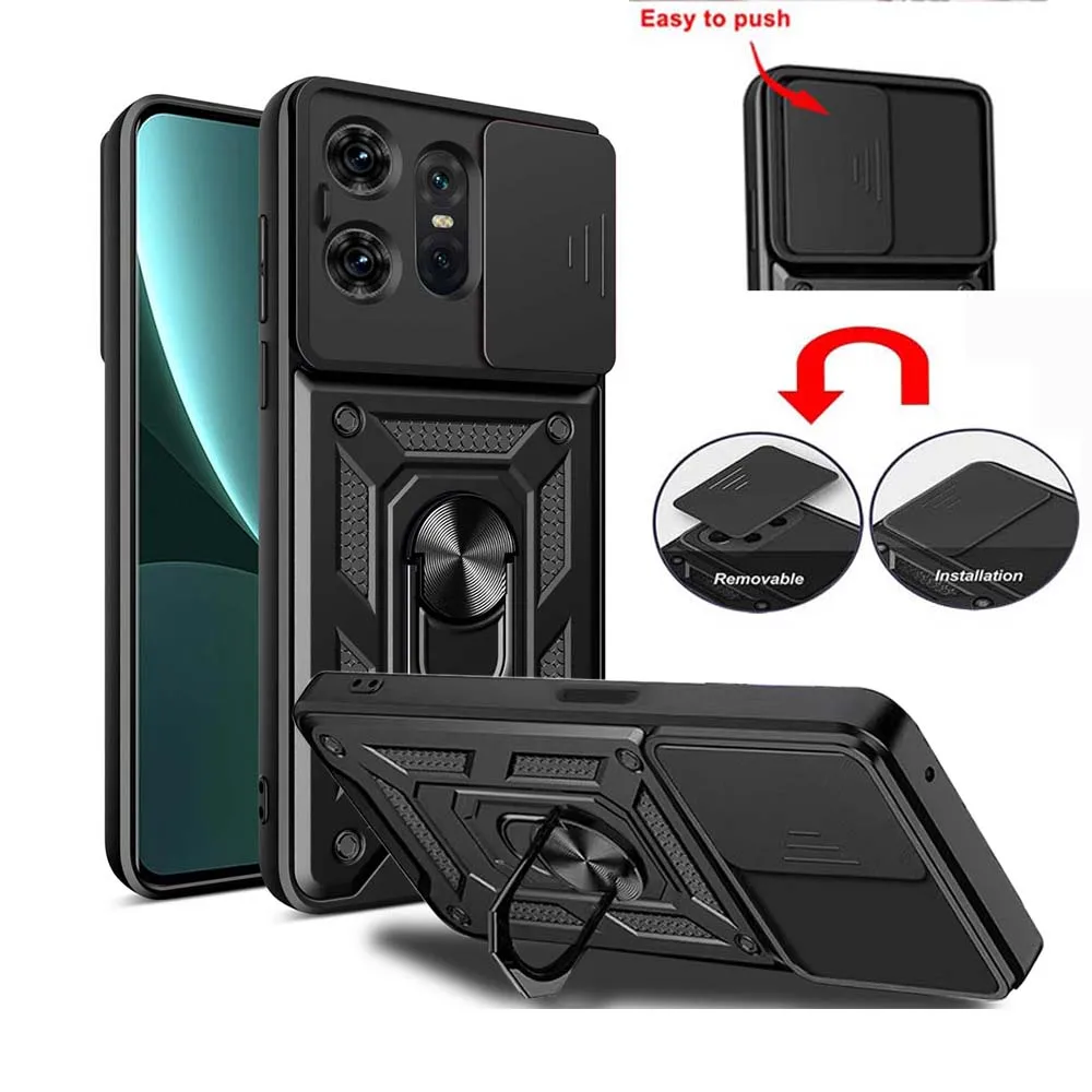 Enhanced Slide Camera Lens Protector Armor Case with Military Grade Bumpers and Ring Cover