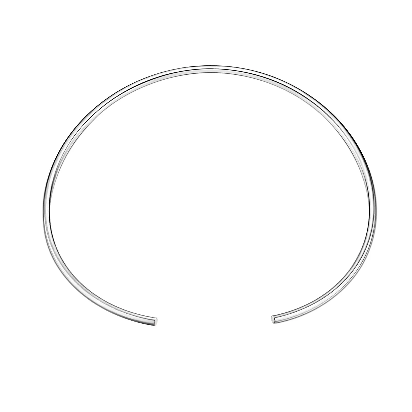 Stainles Steel Chocker Collar Necklace For Women, Open Neck Cuff Torques , Minimalist Necklace Birthday Party Gift