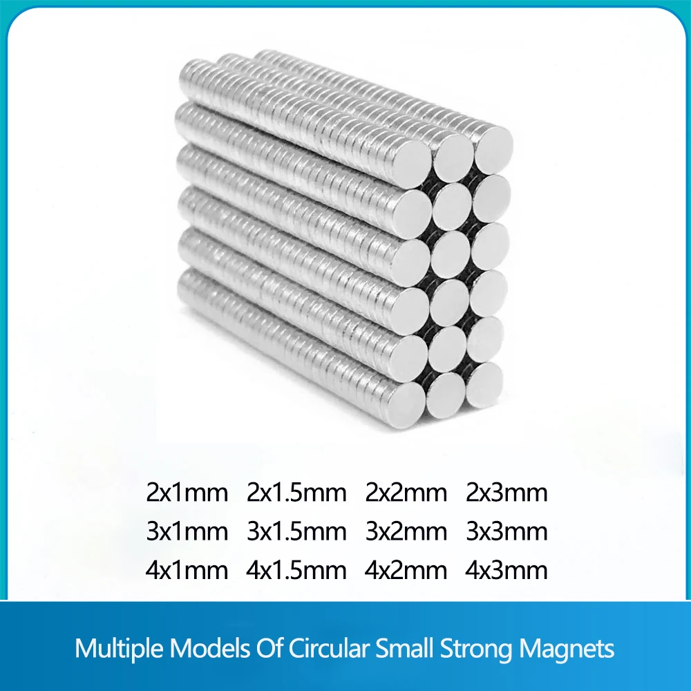 2x1mm Small Round Magnet 2*1 Neodymium Powerful Magnetic 3x1 Permanent Strong Magnet 4*1 Mini Disc 2x1.5 2x2 2x3 4x2 4x3 round magnet