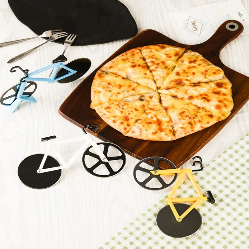 Creative Pizza Cutter Bicycle Shape Pizza Cutter Reusable Slicer Picnic Practical Stainless Steel Kitchen Accessories pizza cutter