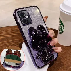 Rabbit Mirror Bracket Case - Seismic Protective Shell for MOTO G72 4G (PURPLE)