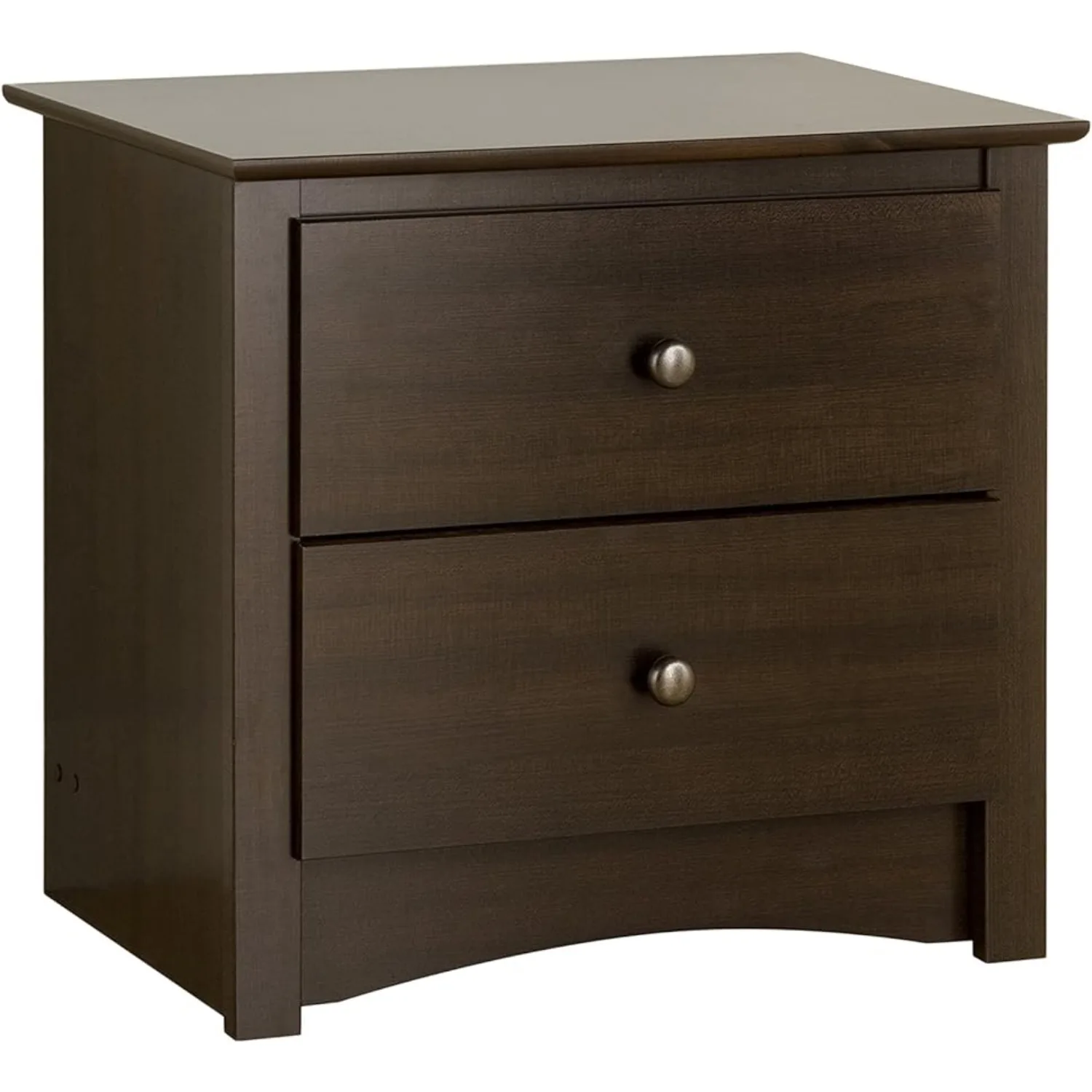 

Traditional Nightstand Side Table w/ 2 Drawers, Functional 2-Drawer Bedside Table 16" D x 23.25" W x 21.75" H, EDC-2422