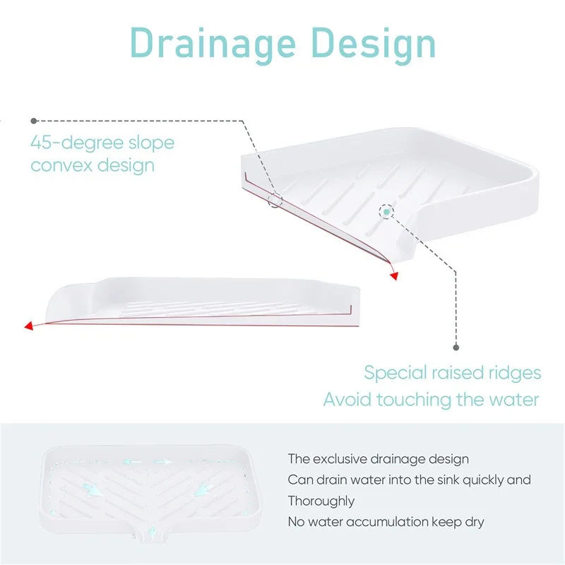 Silicone Faucet Mat Kitchen Sink Tray Soap Dispenser Sponge Drain Pad Sink Splash Drying Mat Countertop Storage Tray Soap