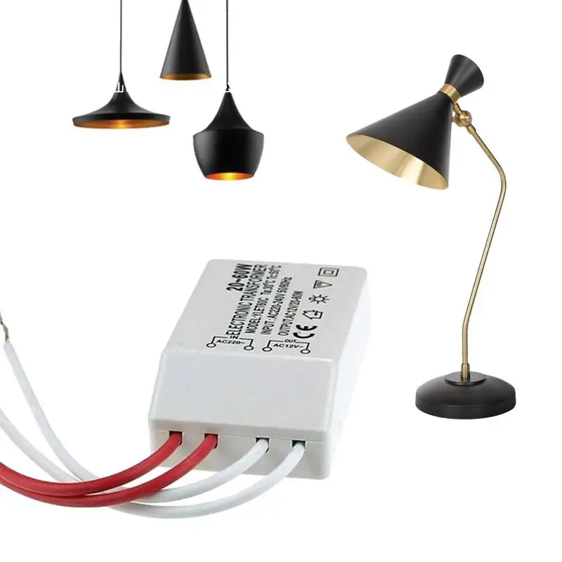 

AC 220V to AC 12V Electronic Transformer Voltage Converter 20-60W Power Supply Halogen Light Driver for Lighting Accessories