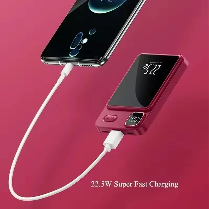 10000mah magnetic wireless power bank 22.5W super fast charging power for iPhone Samsung Huawei etc. 5