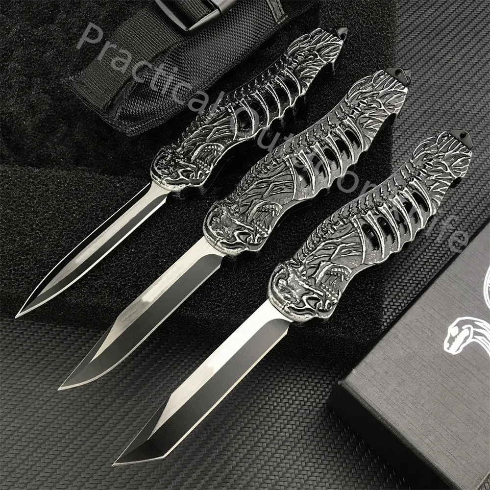 

Tactical AU.TO OTF Assisted Pocket Knife 440C Blade Zinc Alloy Handle Outdoor Camping Hunting Knives Multifunction EDC Tool