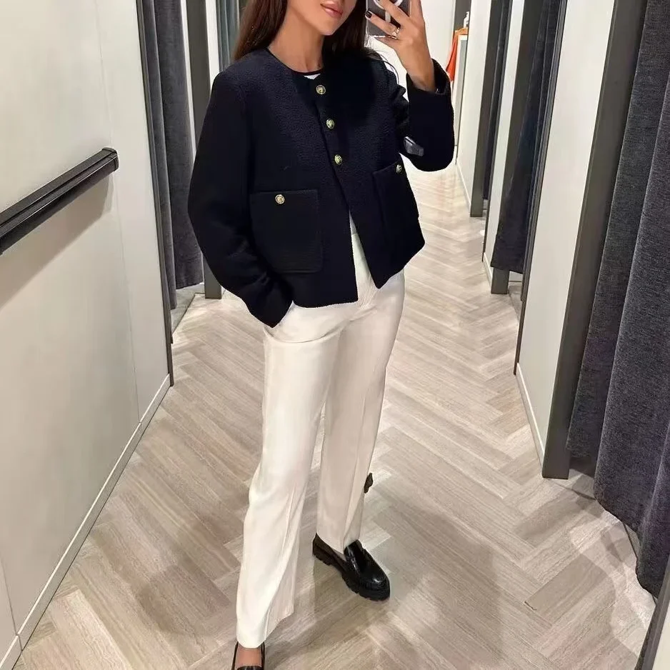 Japanese and Korean style women's fashion small fragrant jacket, women's jacket, Maillard wearing trendy texture short jacket