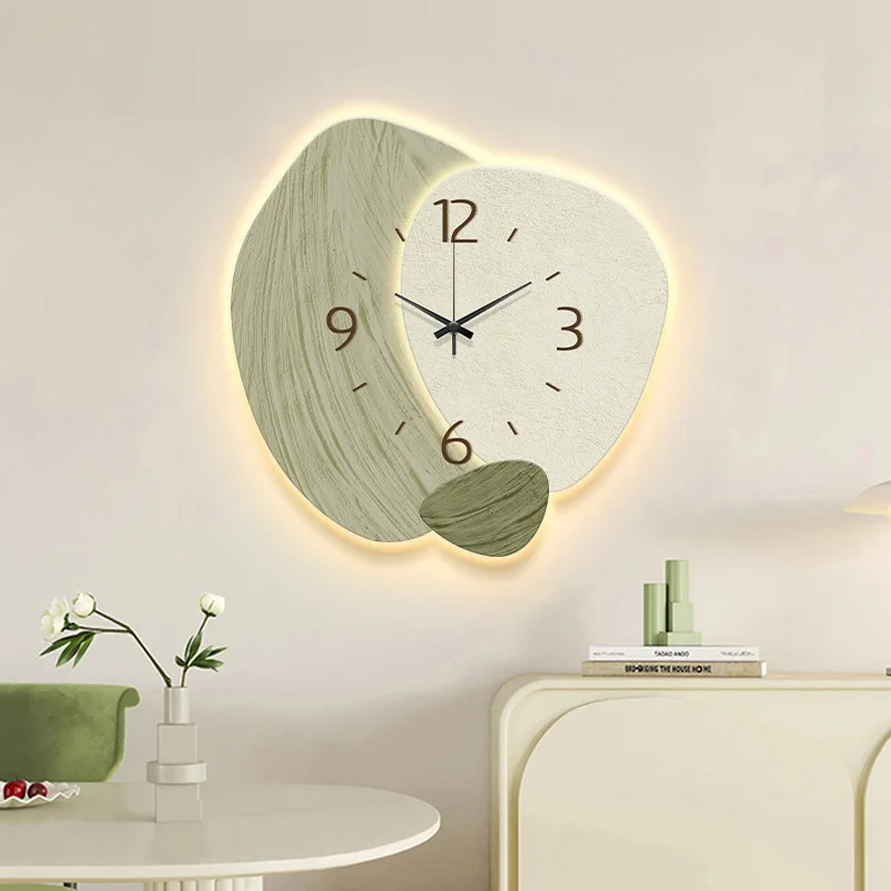 Fashion LED Light Wall Clock Luminous Silent Hole-Free Quartz digital wall clock
