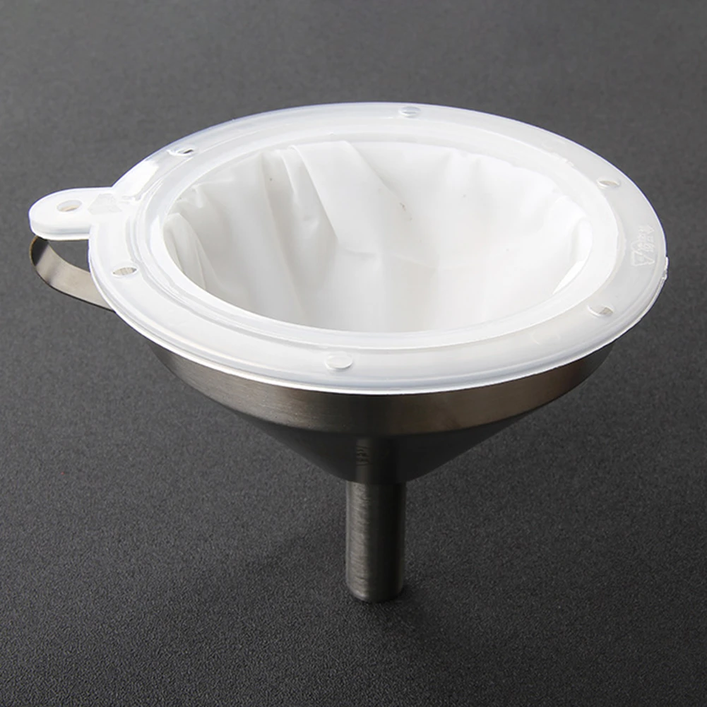 15cm 100-450 Nylon Filter Reusable for Stainless Steel Funnel Kitchen Funnel Filter for Juice Traditional Chinese Medicine Oil
