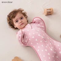 INSULAR Baby Sleeping Bag Newborn Baby Swaddle Sleeveless Sleep Sack Summer Thin Cotton Soft 2-Ways Zipper Diaper Changing 1
