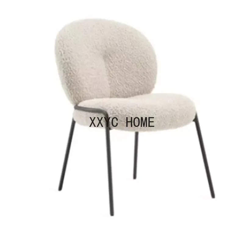 Sillas de cocina de diseño moderno, muebles de terciopelo nórdico, color blanco, para Comedor, exterior, DC034