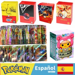 Cartes Pokemon en espagnol TAG TEAM GX VMAX, entraîneur d'énergie, cartes de jeu holographiques, jeu Castellano Español, jouet pour enfants, nouvelle collection 