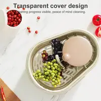 Fruit Runner Efficient Fruit Vegetable Washer with Capacity Spinner Bowl Detachable Brush Drain Basket for Easy Fruit Cleaner 1