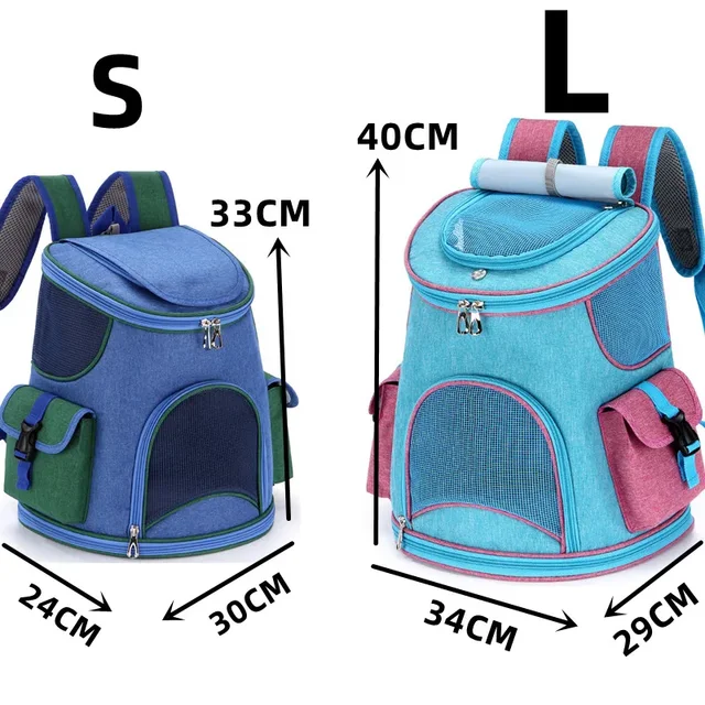 Pet Bags Breathable and Cool Cat Travel Backpack with Two Side Pockets Dog Carrier Large Suitable for Hiking Traveling Camping 4