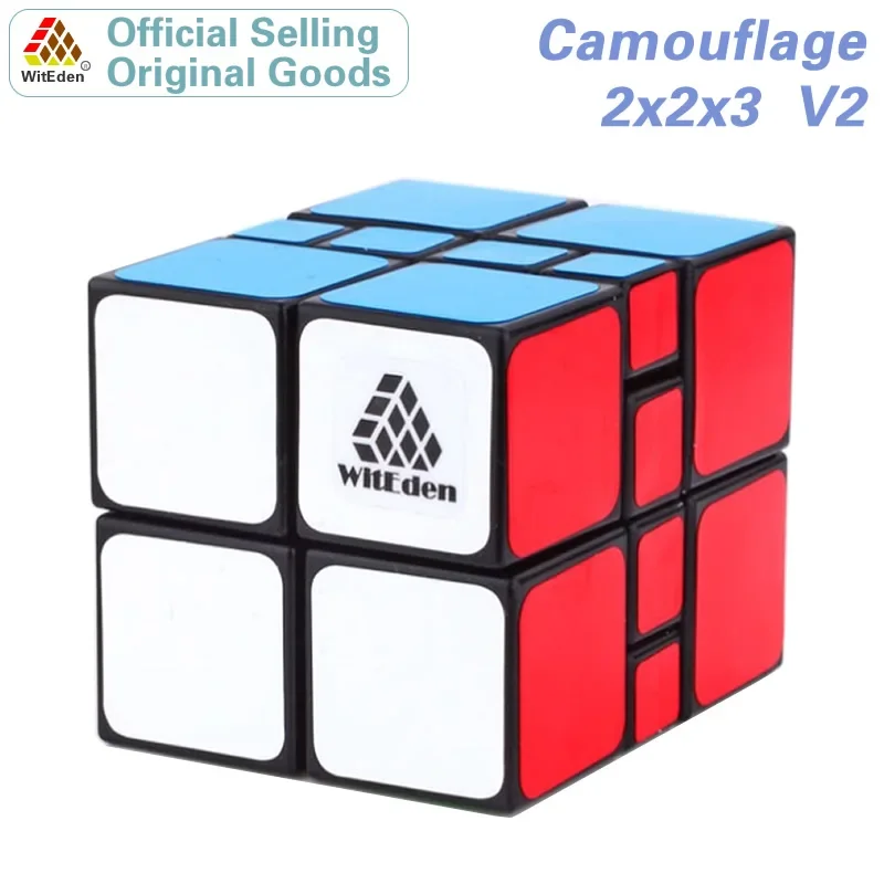 WitEden Camouflage 2x2x3 Magic Cube v2 223 Cubo Magico Professional Speed Neo Cube Puzzle Kostka Antistress Toys For Boy лазерный уровень клизиметр ada cube 3d green professional edition а00545