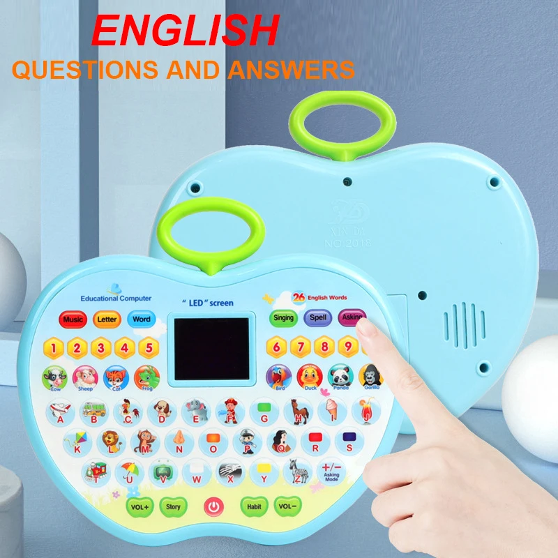 Kids Tablet Toddler Learning Pad with LED Screen Teach Alphabet Numbers Word Music Math Development Interactive Electronic Toy 3