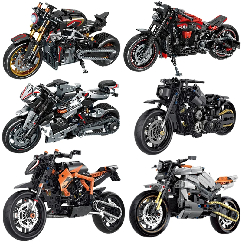 

Hot Speed Champions Modern High Tech Technic Moto Building Blocks Streetcar Motorcycle Superbike Model Motor Bricks Kids Toys