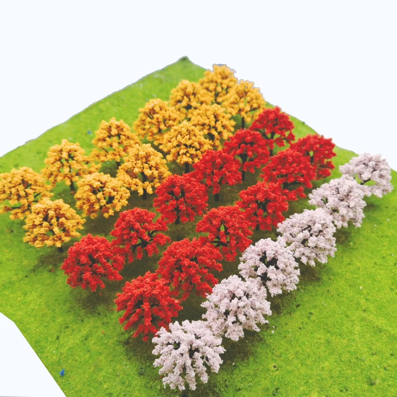 

50pcs model tree Flower tree model Realistic Miniature Landscape Train Railway Layout Scenery Dioramas Diy Hobby Accessories