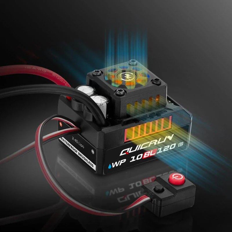 RC Speed Controller Hobbywing QUIRUN WP 10BL120 G2 120A IP67 for Car Toys 1/10 1/12