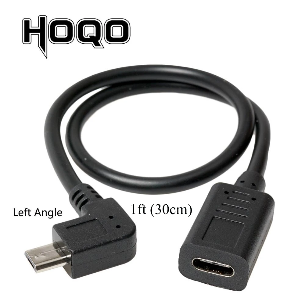 왼쪽 오른쪽 각도 마이크로 USB-유형-c 여성-마이크로 USB 남성 90도 유형 C 충전 데이터 어댑터 마이크로 USB USBC 변환기
