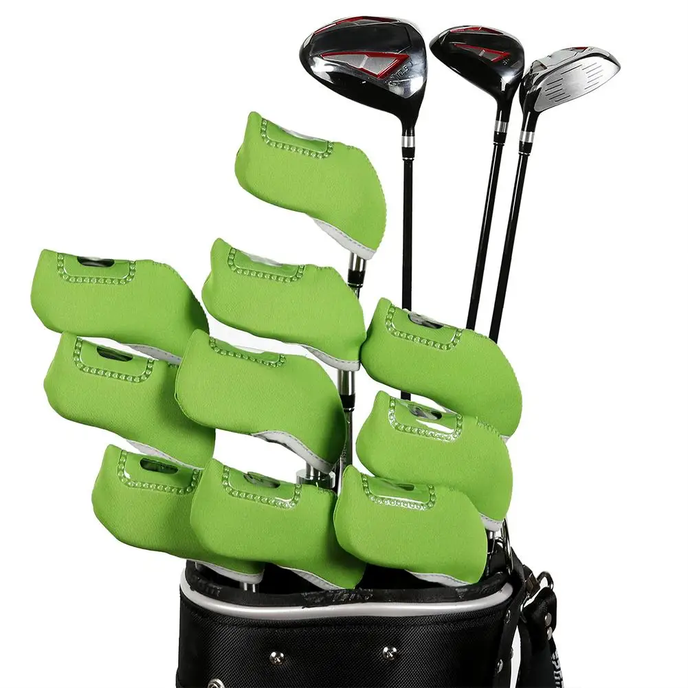 

[ READY STOCK ] 10pcs Golf Club Head Covers Multicolor Visible Golf Headcover Protective Cover Outdoor Sports Golf Accessories
