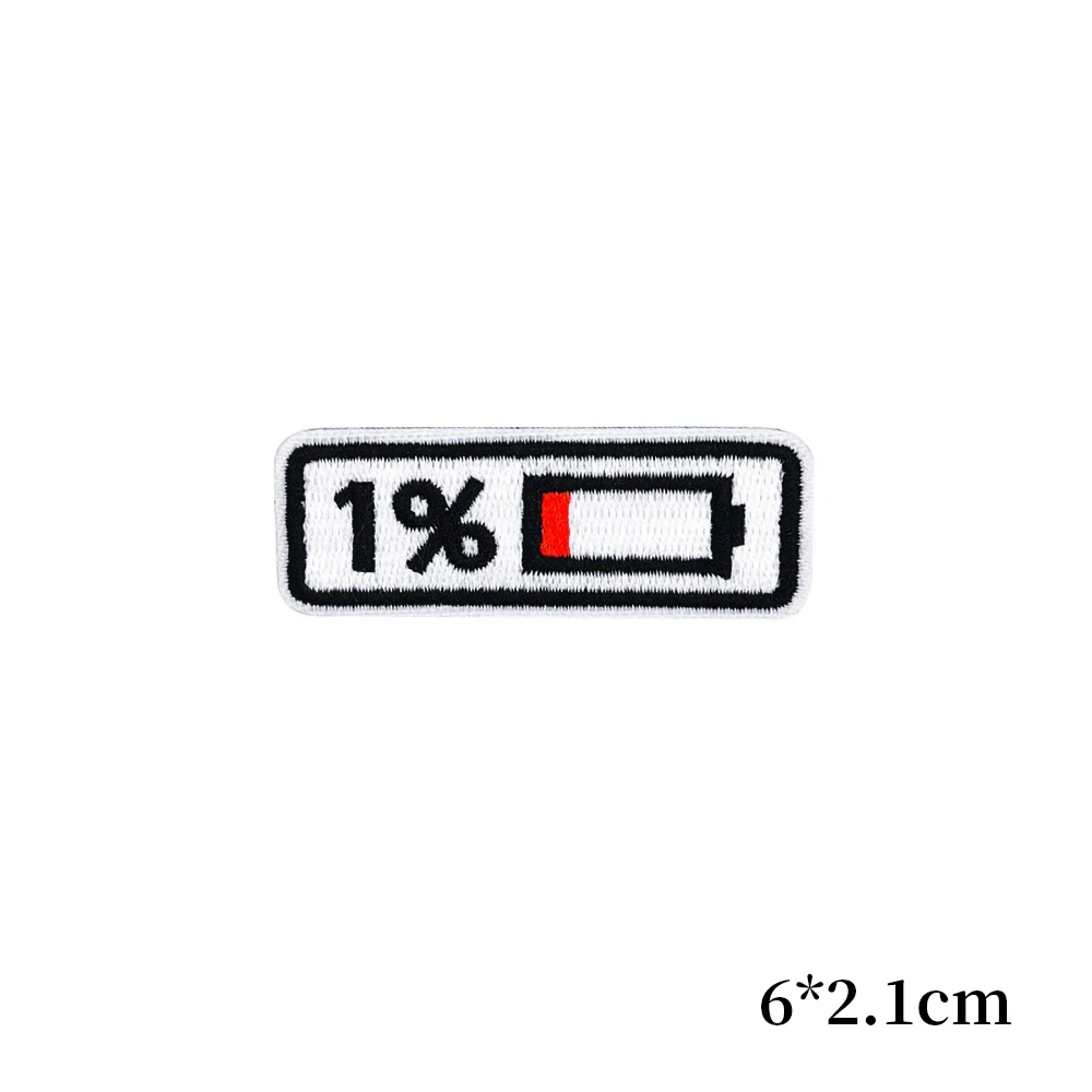 Description Picture 4 of itemHand-embroidered Electricity Pattern Embroidery Hook&Look Buckle Clothing Hat Denim Jacket Sticker DIY Fashion Clothes Patches