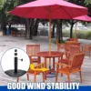 Umbrella Base Parts Plastic Parasol Stand Replacement Parts Umbrella Base Bracket Hole Cover & M8 Screws for Most Umbrella Hole 4