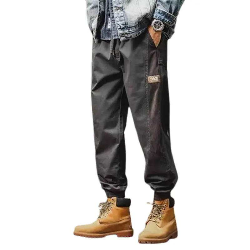 2024 Autumn Elegant Fashion Harajuku Slim Fit Ropa Hombre Loose All Match Casual Pants Solid Pockets Straight Cylinder Leggings