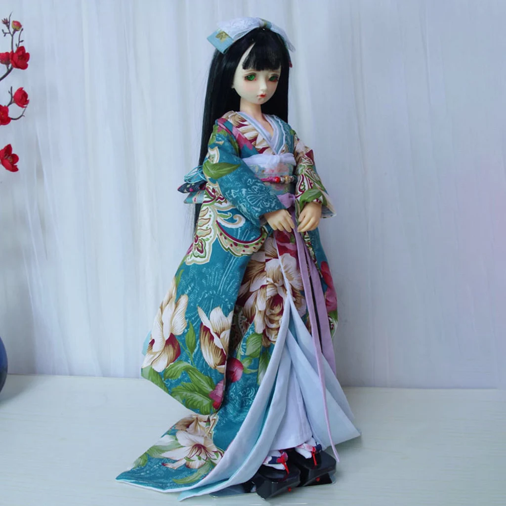 

1/4 1/3 Scale Ancient Costume BJD Clothes Japanese Oiran Kimono Outfit For MSD SD13 Girl SSDF ID75 Uncle Doll Accessories C2246