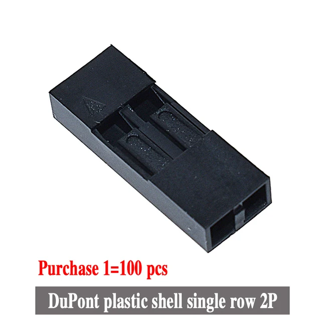 EClyxun 2.54mm Dupont Connector 2.54mm Single / Double Row Plastic Shell Plug 1P 2P 3P 4P 5P 6P