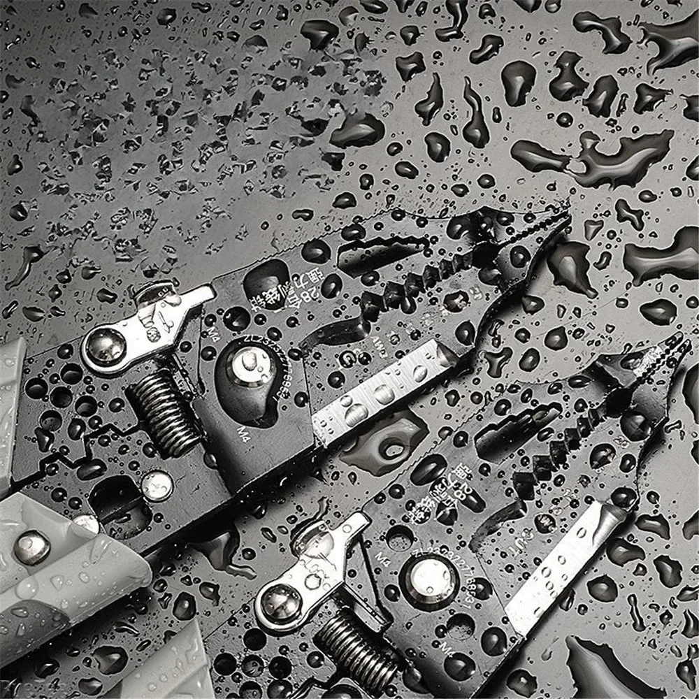 Wire Strippers 28-in-1 Multifunctional Powerful Cutting and Peeling Pliers for Electricians Insulated Handle 3