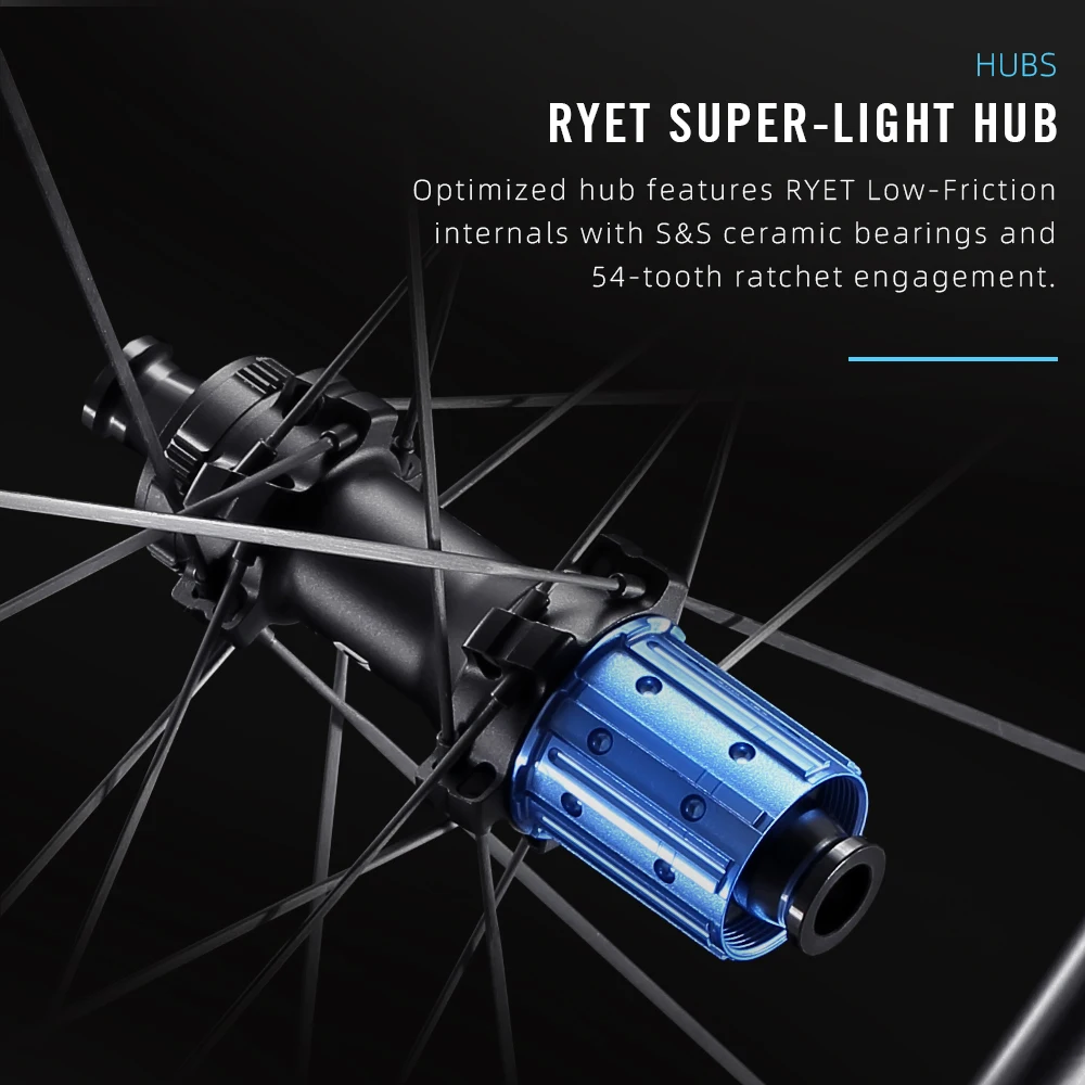 RYET 1059g フルカーボンロードホイールセット 超軽量エアロディスク