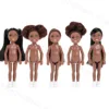 12cm 5-inch Little Boy Dark Ordinary Skin Naked Body Mini Kelly Black Male Doll Reborn Bjd 1/12 Toys for Girls Blonde Black Hair 1