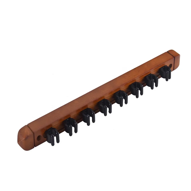 Professional billiard accessories 8 holes Wall Mounted Pool Cue Rack TP-BA003 1pc wooden simplicity large capacity painting brush holder 67 holes detachable wall mounted painting brush storage rack