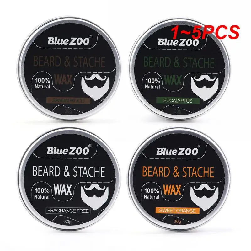 1~5PCS 100% Organic Natural Beard Care Wax Balm Men Beard Care Styling Moisturizing Effect Beard Conditioner TSLM2