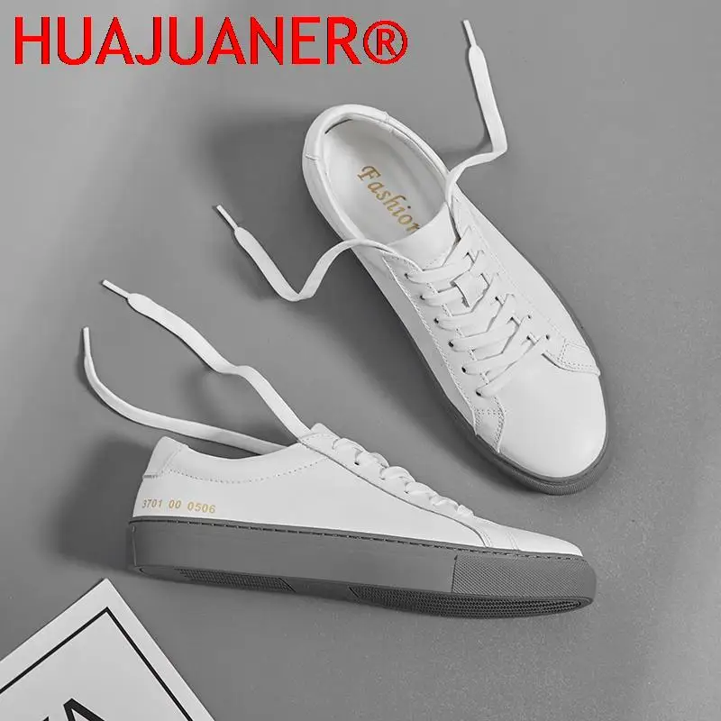 Fashion Men Loafers Men Genuine Leather Casual Shoes High Quality Adult White Sneakers High Quality Walking Male Footwear