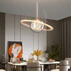 New Children'S Planet Earth Pendant Lamp For Boys Room Living Room Acrylic Space Star Astronaut Led Hanging Light Indoor Decor 5