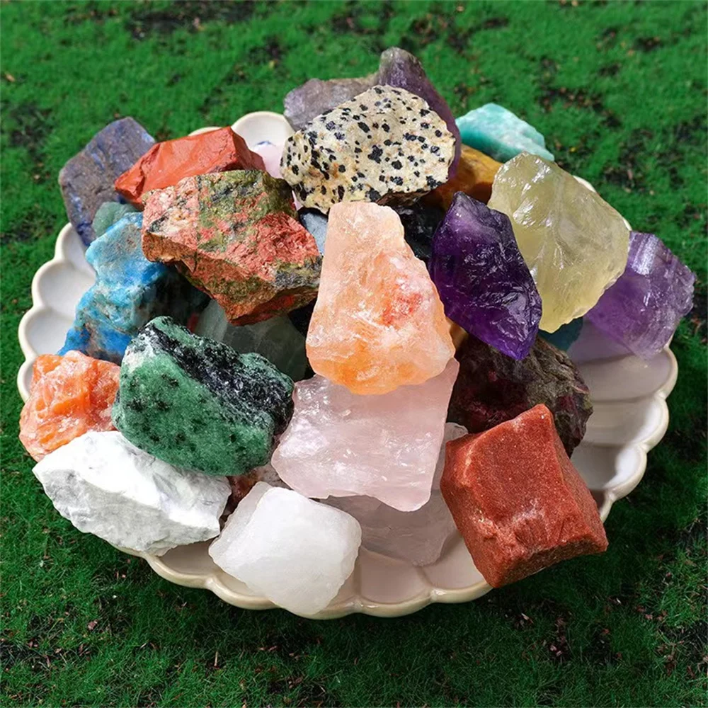 

Natural white yellow powder amethyst raw stone Tianhe stone green fluorite color fluorite aromatherapy crystal diffuser archaeol
