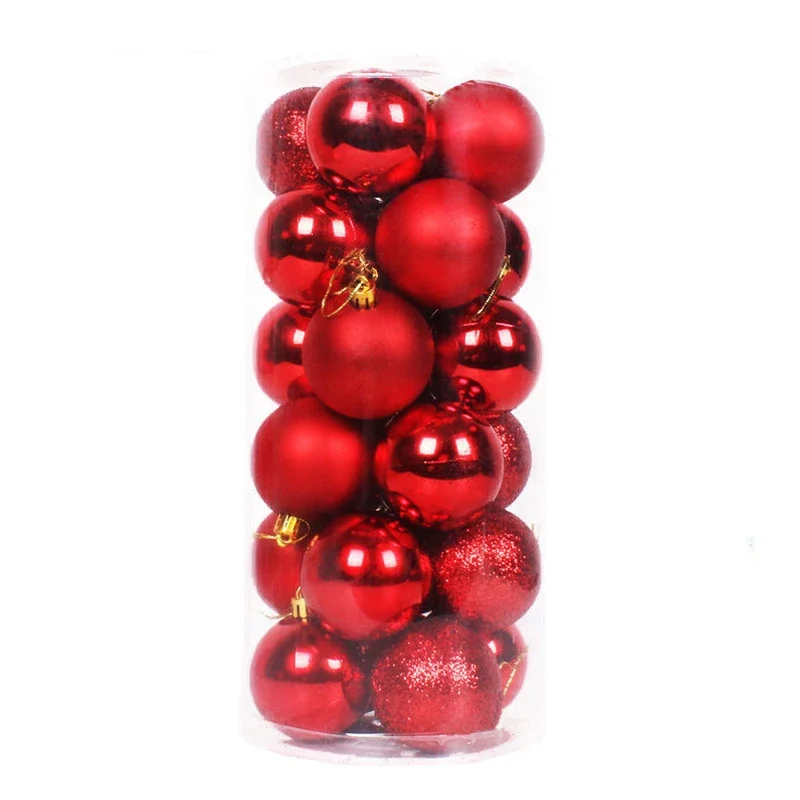 Bolas de Navidad de 3/4/6 cm, adornos para árbol de Navidad, colgantes para árbol de Navidad, decoración para fiestas en el hogar, Año Nuevo 2022, Navidad 2023