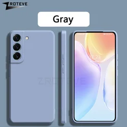 ZROTEVE Silky Soft Liquid Silicone Shockproof Phone Case for Galaxy S22 (GRAY)
