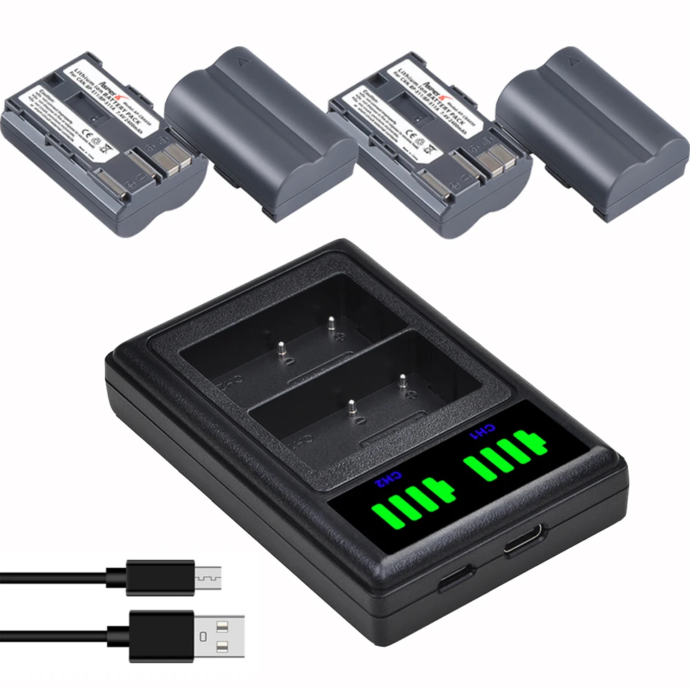 

BP-511 аккумулятор BP 511 511A BP511 BP511A аккумулятор + USB двойное зарядное устройство для Canon EOS 40D 300D 5D 20D 30D 50D