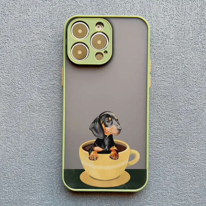 Adorable Cartoon Dog Newspaper Shockproof Phone Case - Lovely Protective Cover