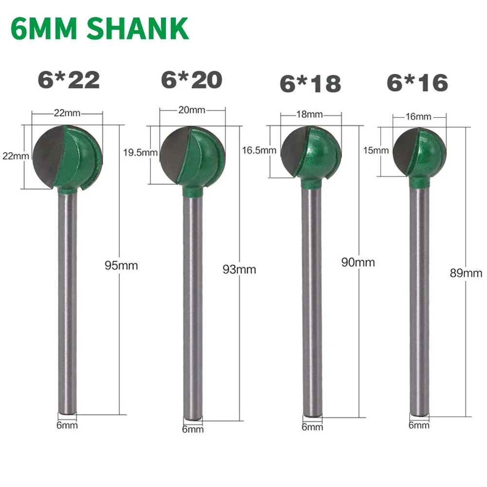 

4 шт./набор, фрезы из карбида вольфрама, 6 мм
