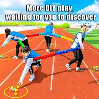 Outdoor Games Team Building Develop Sport Entertainment Toys Children Elasticity Rope Circle Running Push for Kids Sensory Rope 2