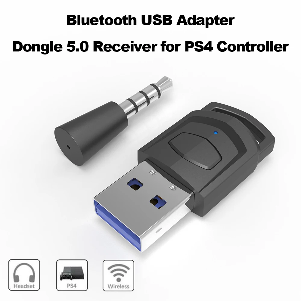 Bluetooth Audio Adapter Drahtlose Kopfhörer Adapter Empfänger für PS5/PS4  Spiel Konsole PC Headset 2 in 1 USB Bluetooth 5,0 Dongle - AliExpress