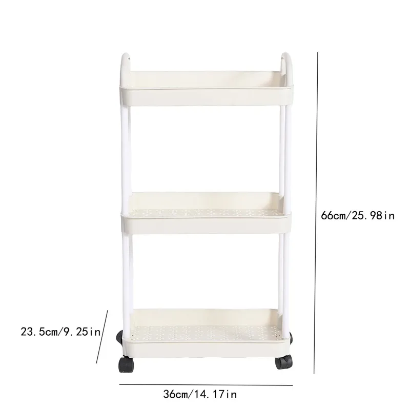 Storage Rack Household Multi-layer Small Cart Storage Rack Floor To Floor Kitchen Bedroom Bathroom Storage Rack With Wheels